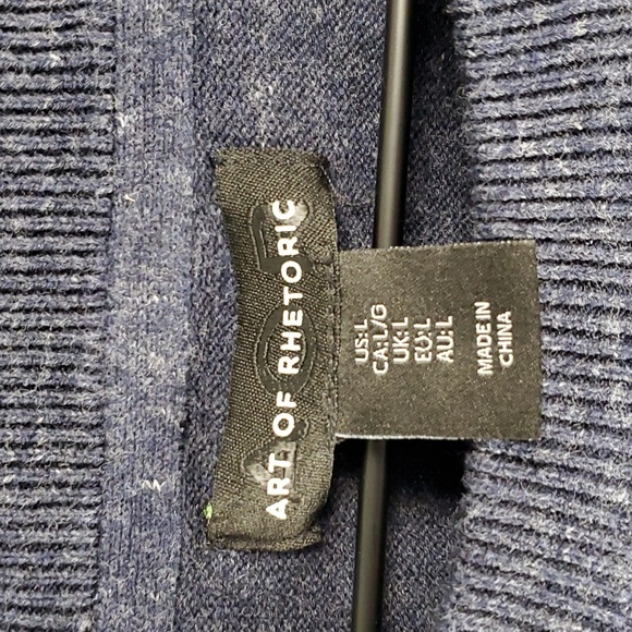 Art of Rhetoric | Dark Blue Pullover Long-Sleeve Knit Sweater - Picture 2 of 9